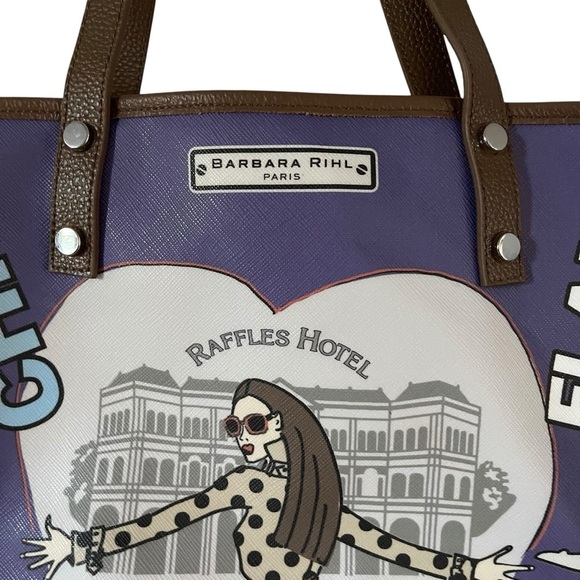NWT Barbara Rihl  Rare Purple Tote Bag - Picture 6 of 7